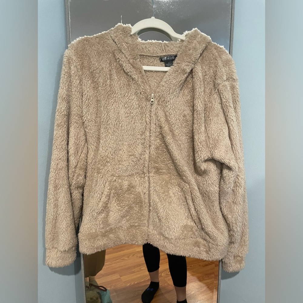 Vici Tan Teddy Zip Up